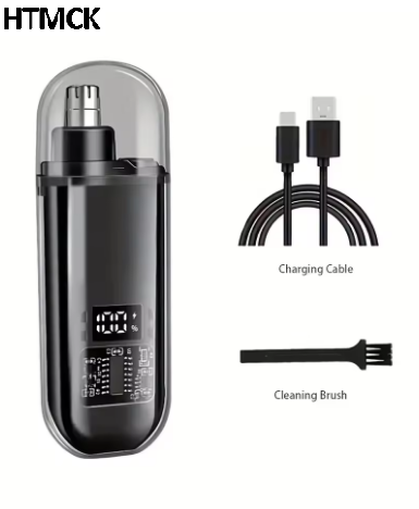Mens Grooming Kit Bag - USB C 충전식 코 귀털 트리머