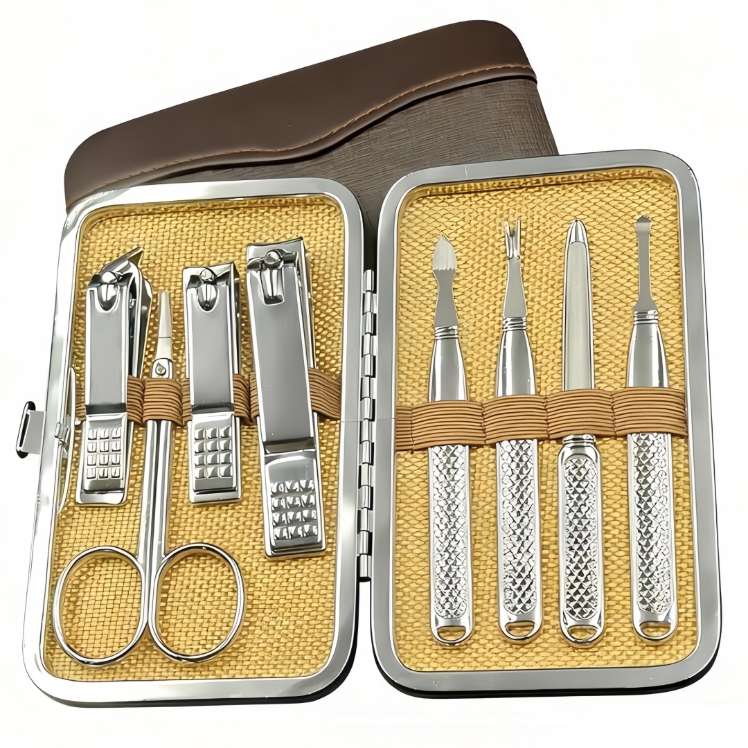 Mens Grooming Kit Bag - 남녀공용 매니큐어 세트, 전문가용 손톱깎이 키트(여행용