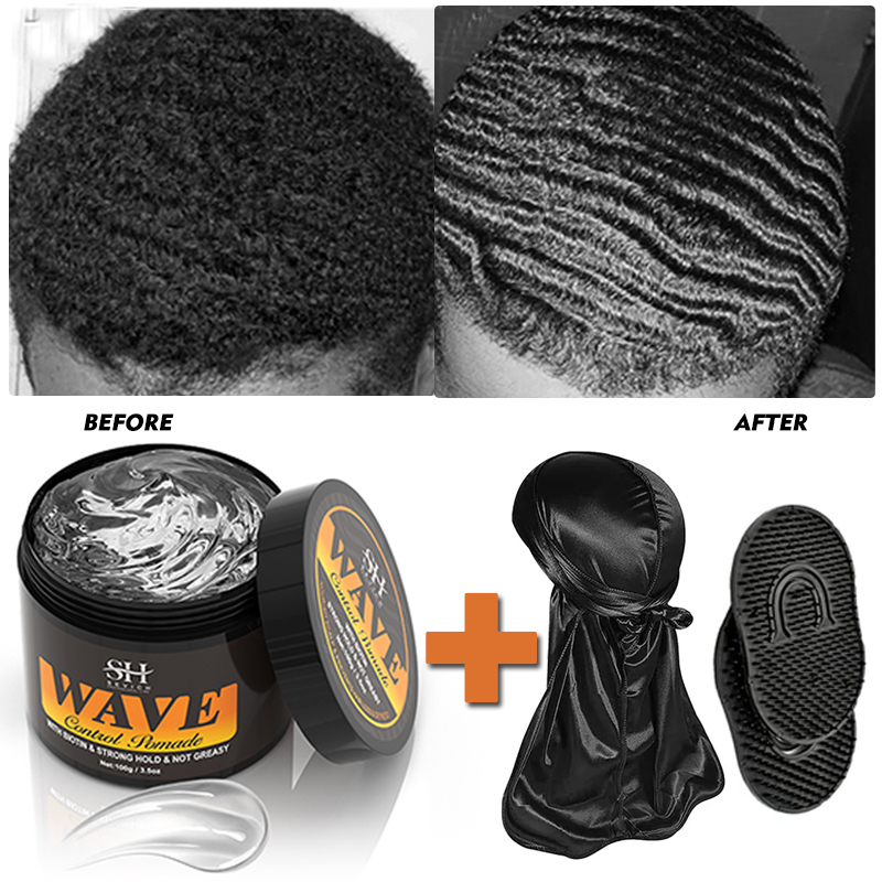 Pomade Hair Clay - 360 물결 모양의 곱슬 머리 컨트롤
