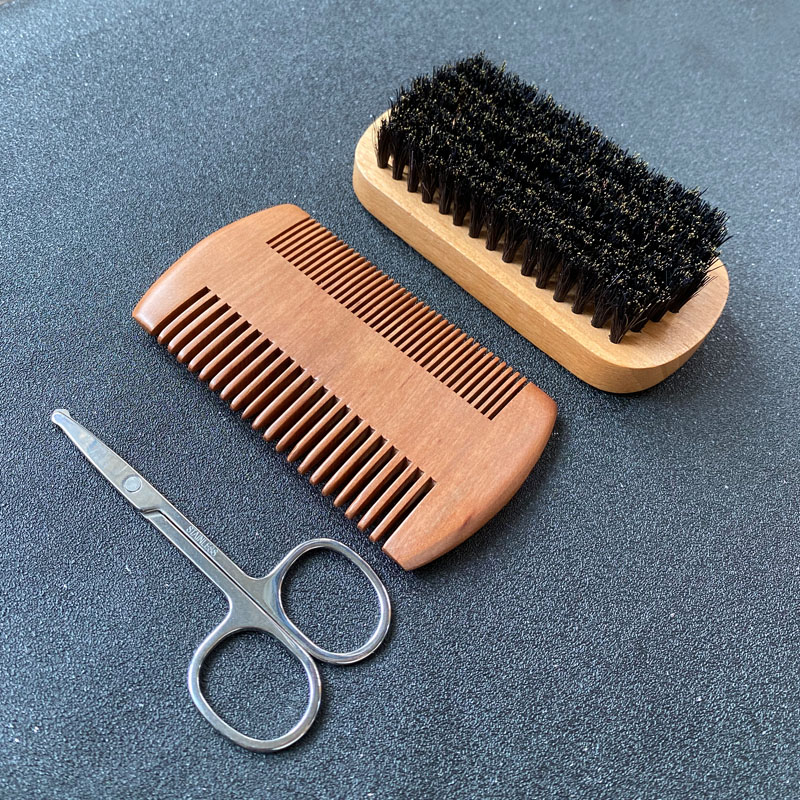 Mens Grooming Kit Bag - 남성용 수염 관리 세트, 수염 브러시,