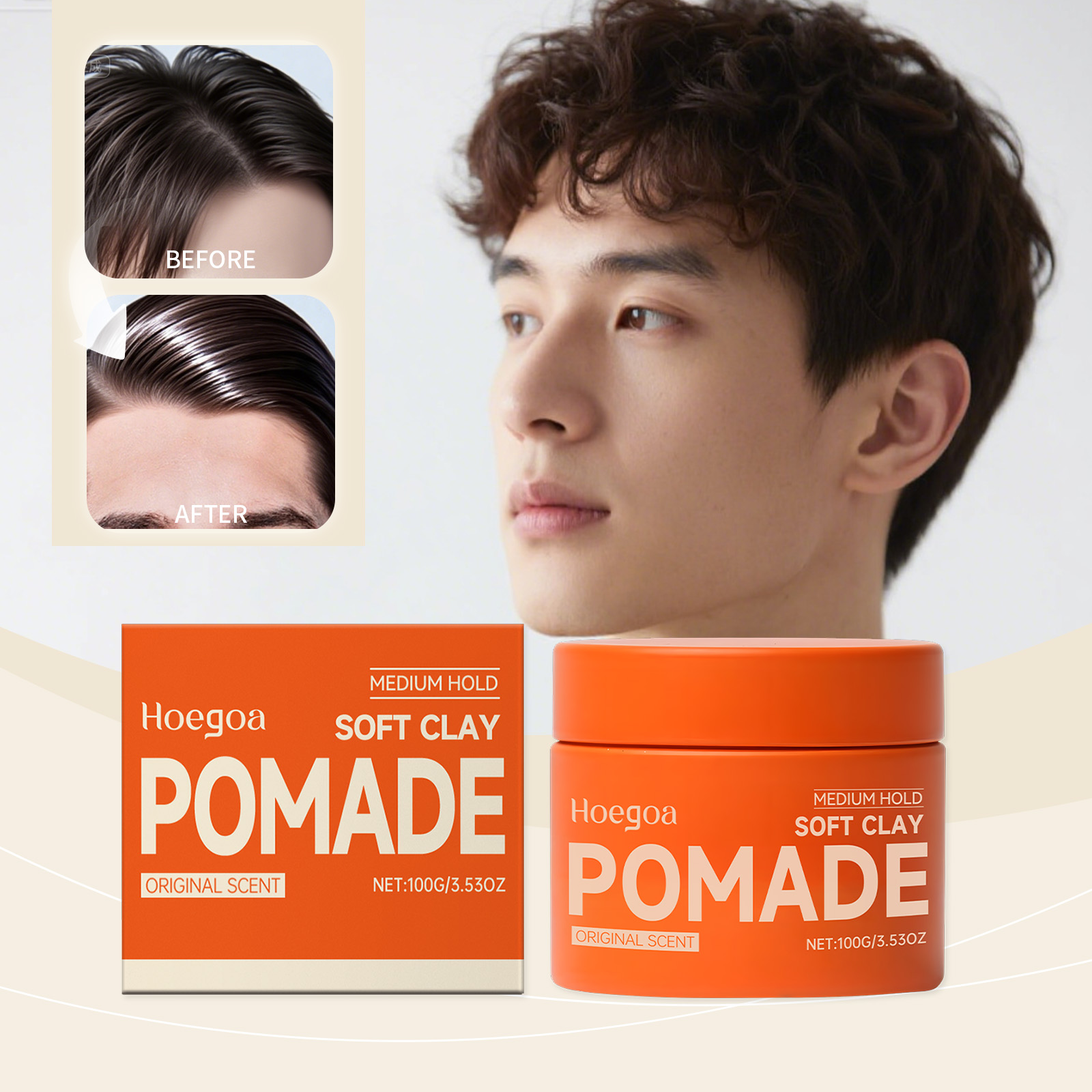 Pomade Hair Clay - 오리지널 헤어 왁스 오래 지속되는 헤어
