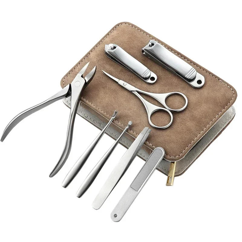 Mens Grooming Kit Bag - 전문 매니큐어 키트 스테인레스 스틸 네일