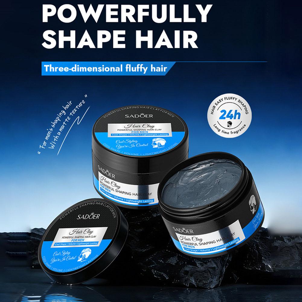 Pomade Hair Clay - 남성용 강력 스타일링 헤어 왁스, 오래