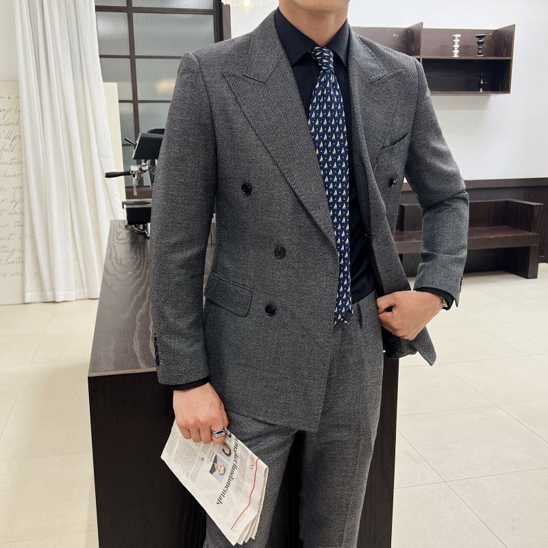 남성용 빈티지 럭셔리 더블 브레스티드 슬림핏 라펠 이브 - Men'S Grooming And Style 리뷰 및 가격