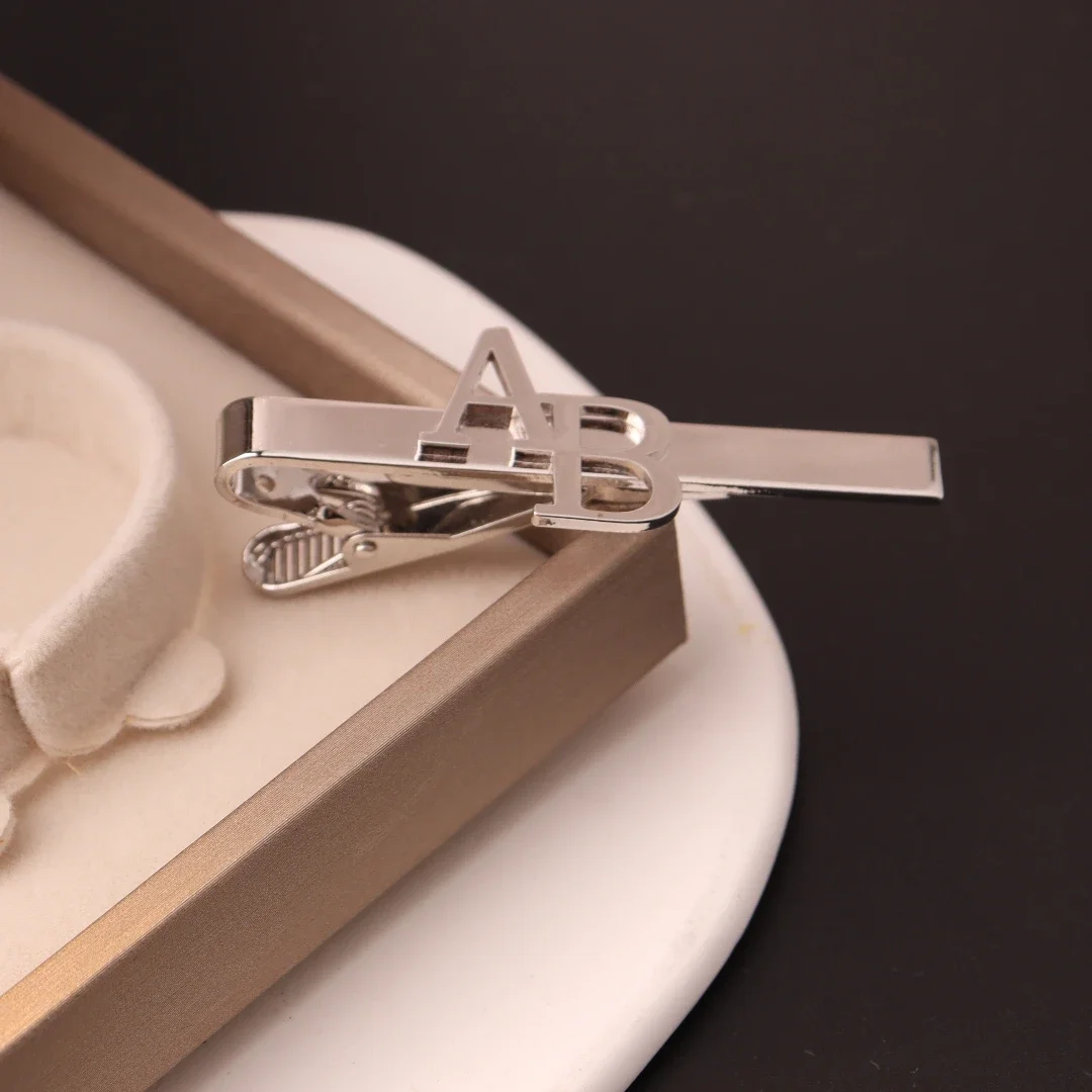 신랑을위한 사용자 정의 초기 타이 클립 스테인레스 스틸 - Men'S Grooming For Wedding 리뷰 및 가격