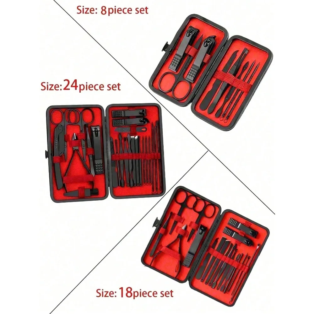 8/24개입 전문 매니큐어 세트 & 페디큐어 키트, 프 - Mens Grooming Kit Bag 리뷰 및 가격