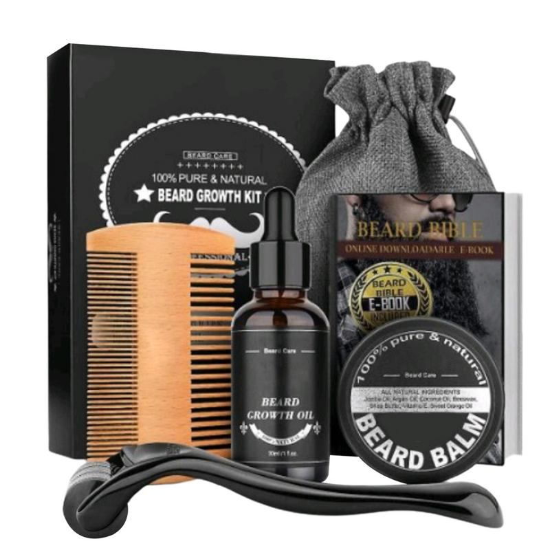 5pcs 남자 수염 Barba 손질 수염 세트 수염 성 - Mens Grooming Kit Bag 리뷰 및 가격